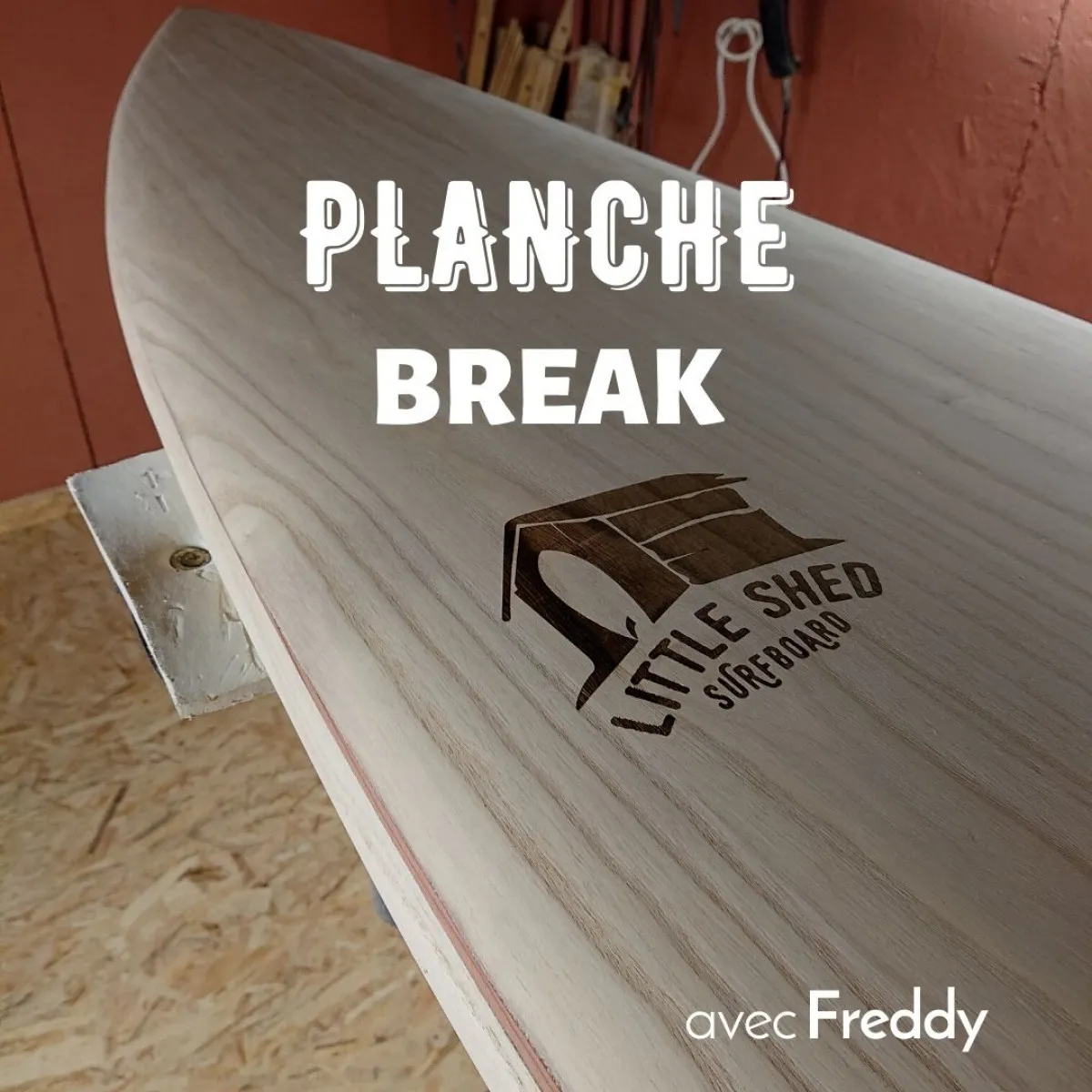 Illustration de: Créez votre planche de surf en bois (taille 6') - 2J