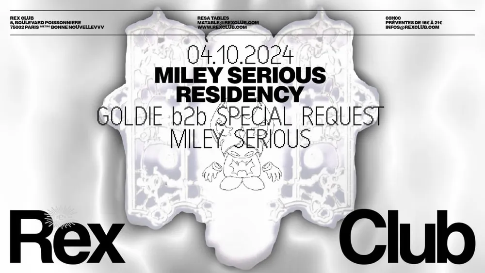 Image qui représente un ticket d'une activité (Miley Serious Residency: Goldie b2b Special Request, Miley) liée au point d'intéret