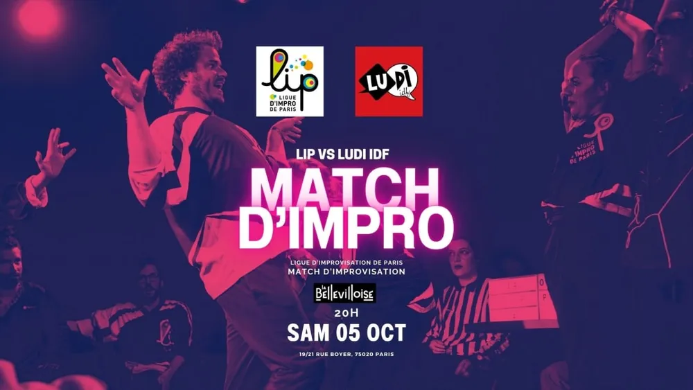 Image qui représente un ticket d'une activité (LIP MATCH D'IMPRO | 05.10) liée au point d'intéret