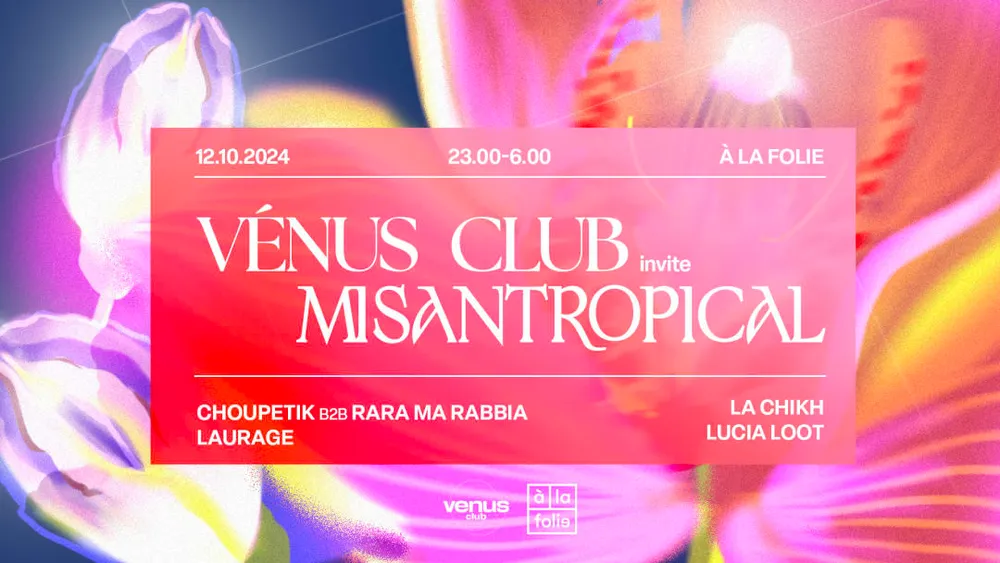 Image qui représente un ticket d'une activité (Vénus Club invite Misantropical) liée au point d'intéret