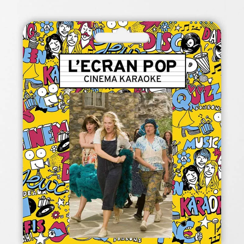 Image qui représente un ticket d'une activité (Carte-cadeau - L'Écran Pop Cinéma Karaoké) liée au point d'intéret