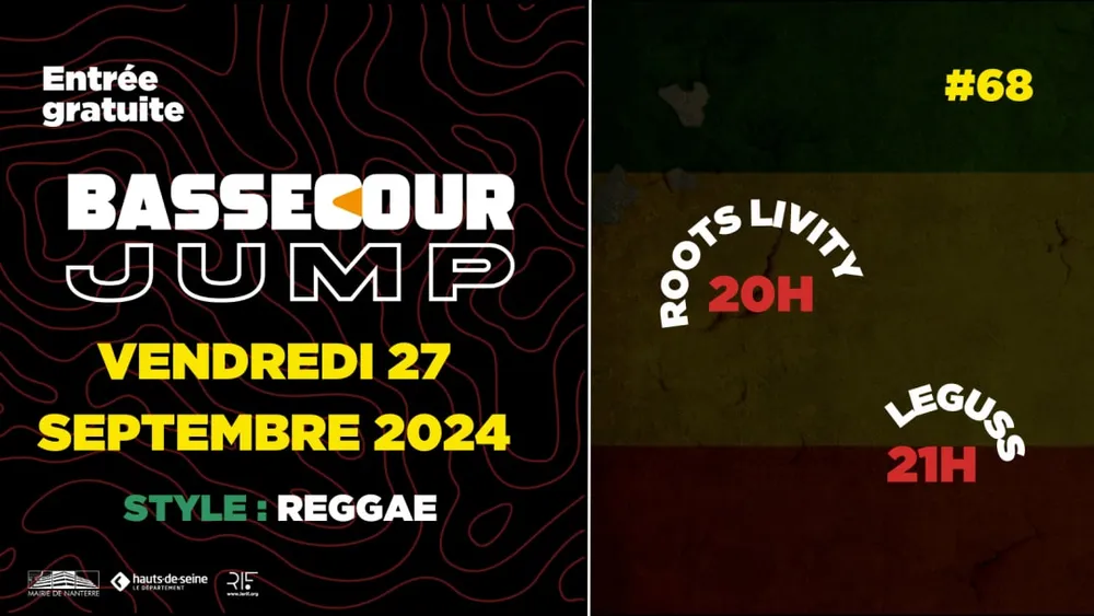 Image qui représente un ticket d'une activité (Bassecour Jump #68 w/ Roots Livity & Leguss) liée au point d'intéret