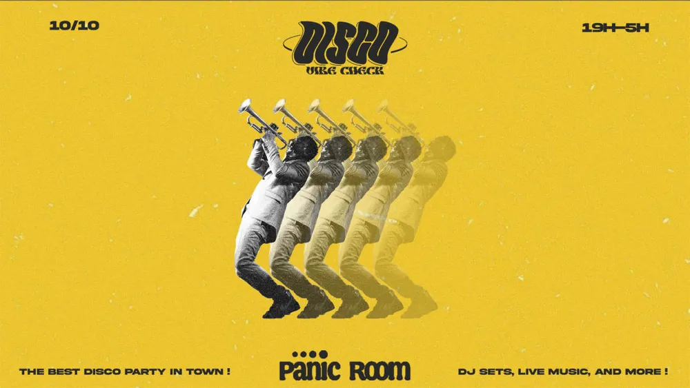 Image qui représente un ticket d'une activité (DISCO VIBE CHECK x PANIC ROOM) liée au point d'intéret