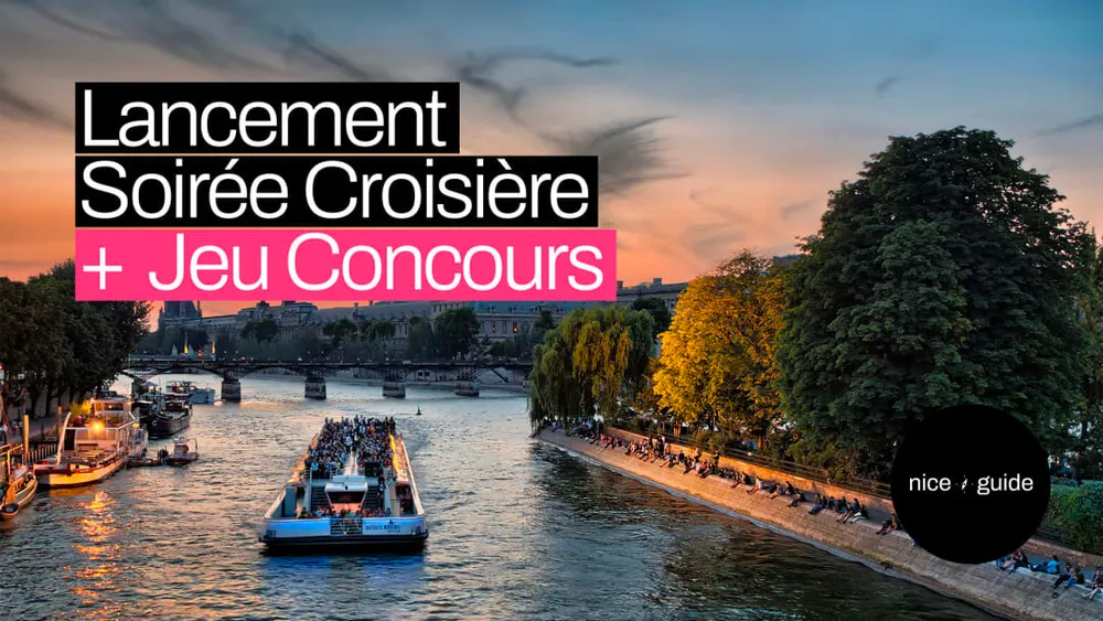 Image qui représente un ticket d'une activité (Soirée Croisière + Jeu Concours [Lancement Nice Guide]) liée au point d'intéret