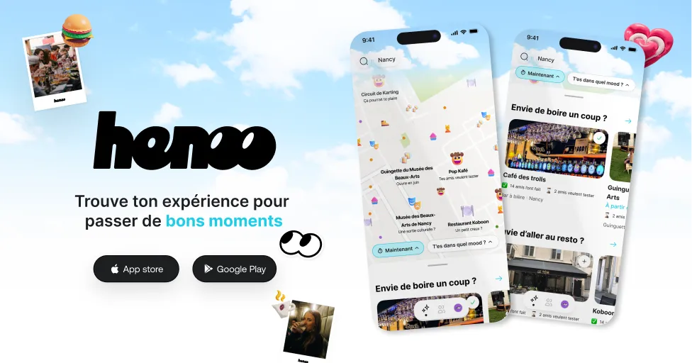 Application touristique henoo disponible sur AppStore et PlayStore