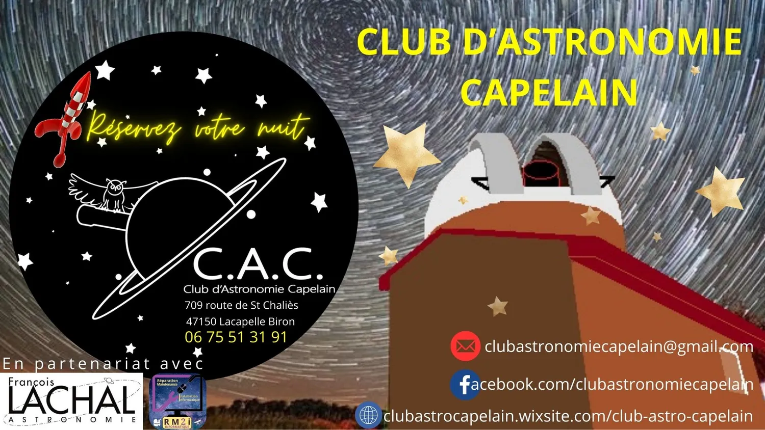 Image qui illustre: Club D'astronomie Capelain à Lacapelle-Biron - 0