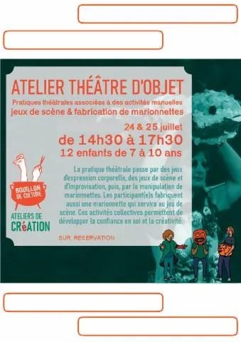 Image qui illustre: Ateliers Théâtre D’objets Par L’association Bouillon De Culture