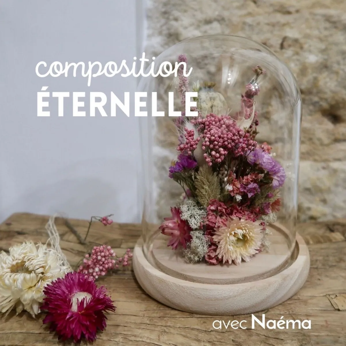 Image qui illustre: Créez votre cloche de fleurs séchées à Paris - 0
