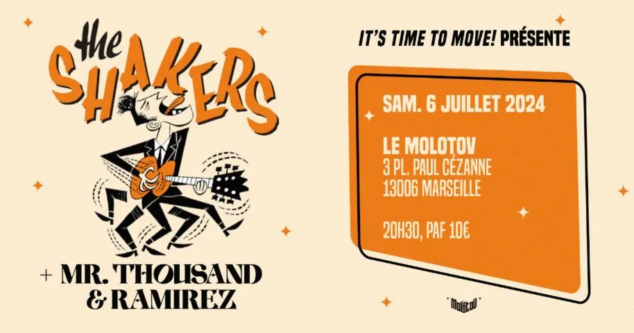 Image qui illustre: It's time to move #6: The Shakers + Mr Thousand and Ramirez