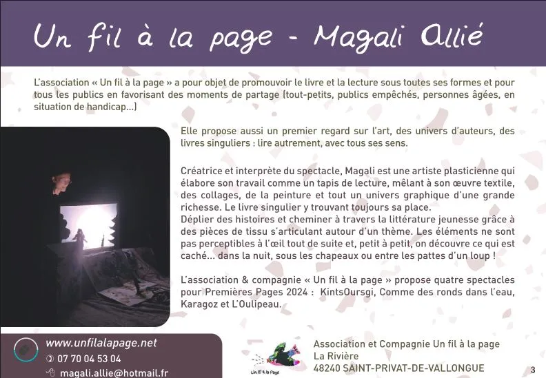 Image qui illustre: Premieres Pages - Contes Pour Les Tout Petits -&nbsp;magali Allie à Marvejols - 2