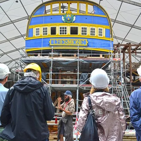 Image qui illustre: Visite libre du chantier de réparation de L'Hermione