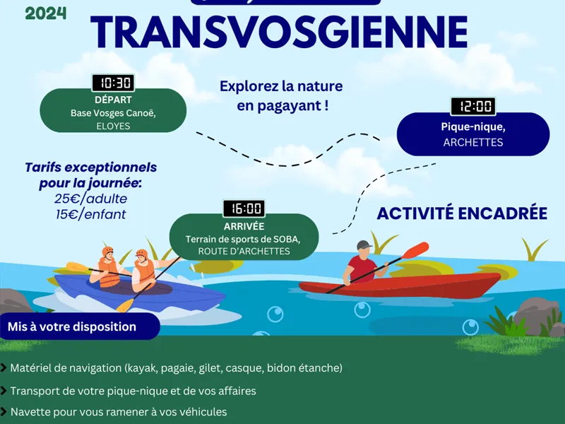 Image qui illustre: Transvosgienne Canoë-kayak 2024 à Éloyes - 1