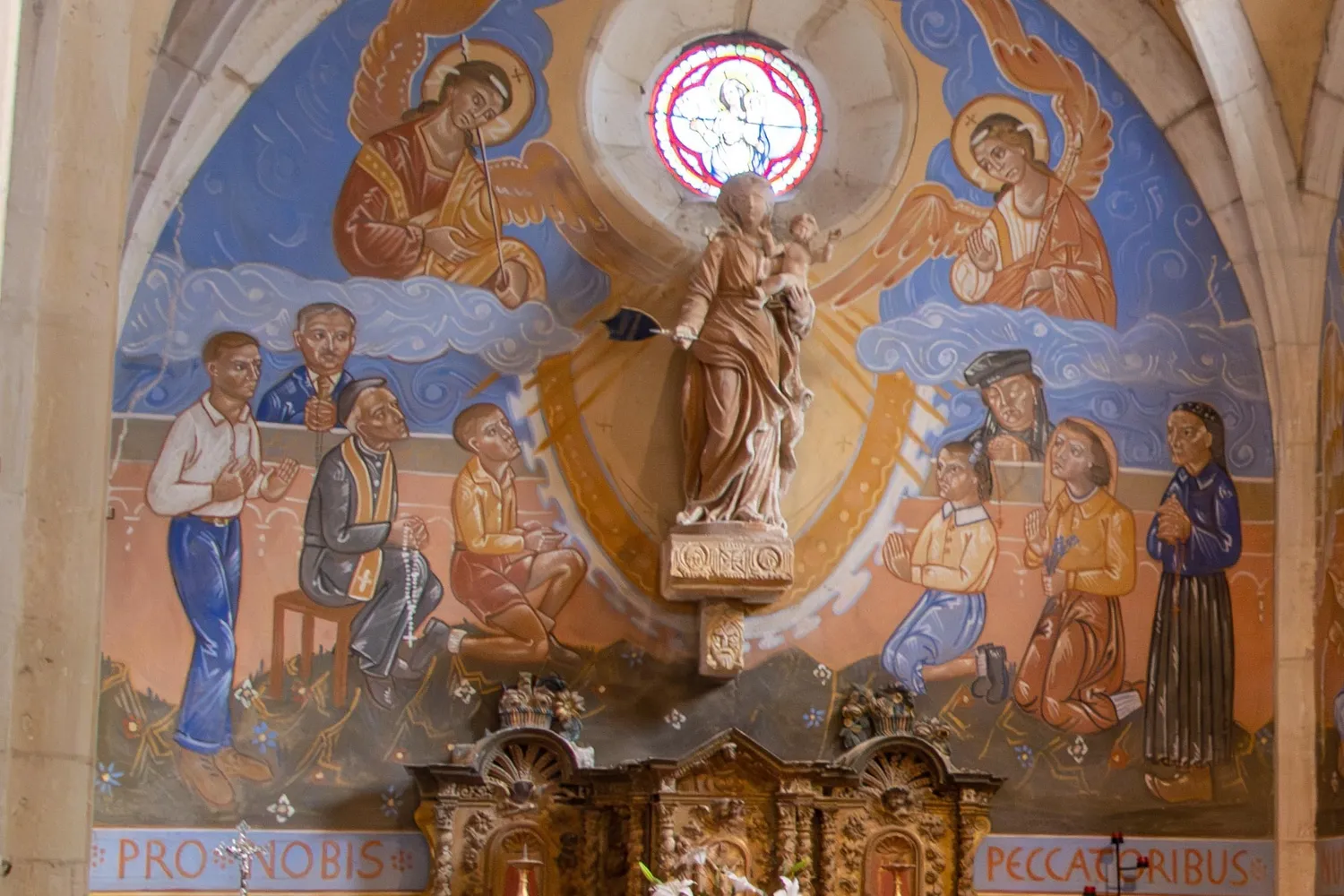 Image qui illustre: Découverte des fresques de Nicolas Greschny de l'église de Villeneuve-sur-Vère à Villeneuve-sur-Vère - 0