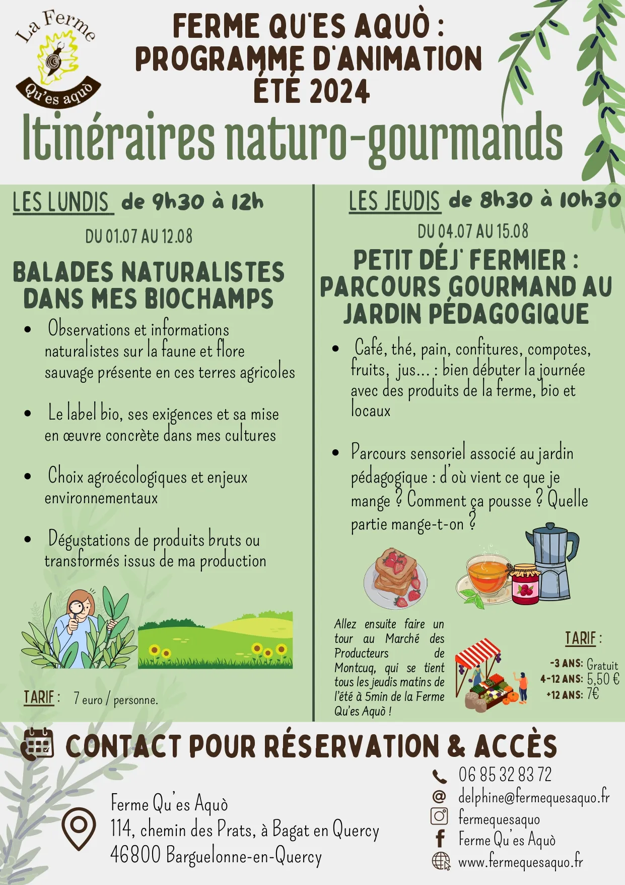 Image qui illustre: Itinéraires Naturo-gourmands À La Ferme Qu'es Aquo à Barguelonne-en-Quercy - 0