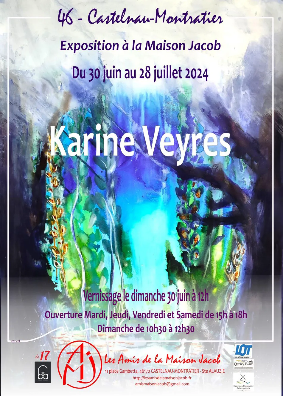 Image qui illustre: Exposition De Karine Veyres À La Maison Jacob à Castelnau Montratier-Sainte Alauzie - 0