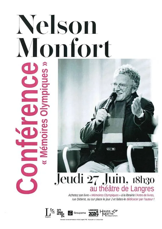 Image qui illustre: Conférence "mémoires Olympiques" - Nelson Monfort à Langres - 0