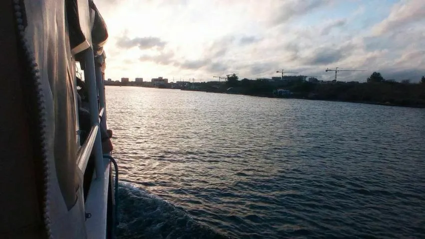 Image qui illustre: Balade en bateau au coucher de soleil