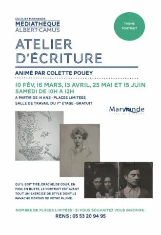 Image qui illustre: Atelier D'écriture - Thème "portrait" À La Médiathèque
