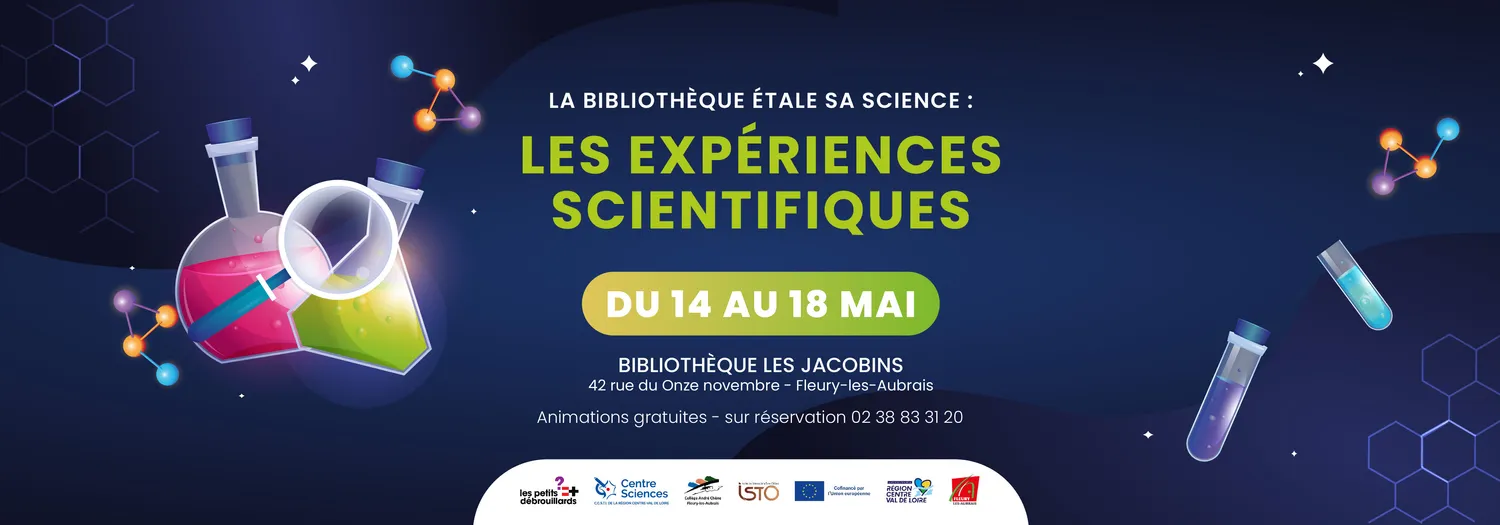 Image qui illustre: La bibliothèque étale sa science : les expériences scientifiques à Fleury-les-Aubrais - 0