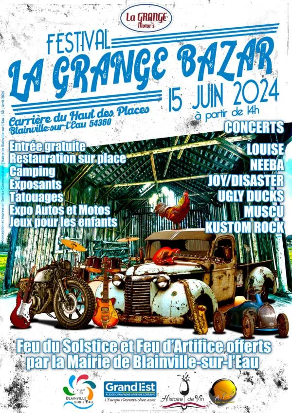 Image qui illustre: Festival La Grange Bazar – 2ème Édition à Blainville-sur-l'Eau - 0