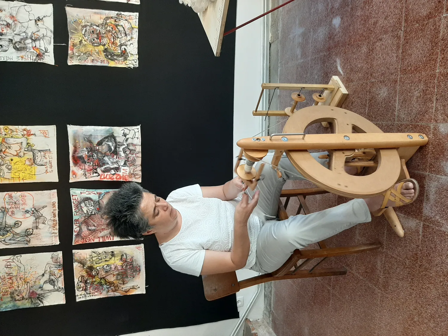 Image qui illustre: Démonstration Filage de laine sur roue au Musée du Paysan Gascon à Toujouse - 0