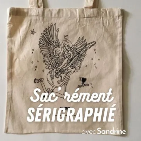 Image qui illustre: Sérigraphiez un sac et 3 affiches