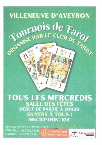 Image qui illustre: Tournois De Tarot À Villeneuve D'aveyron