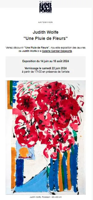 Image qui illustre: Exposition Judith Wolfe "une Pluie De Fleurs" à Sancerre - 0