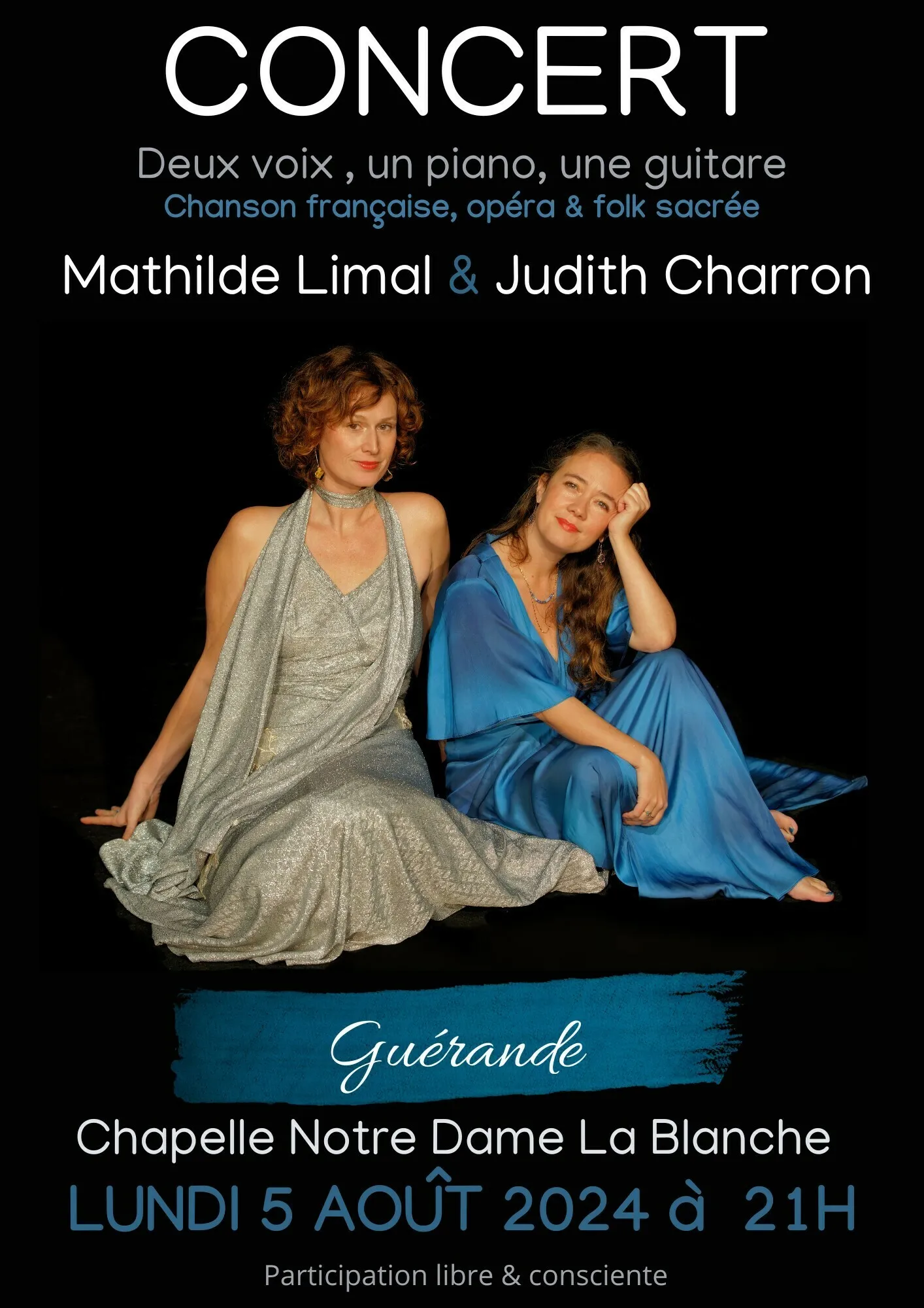 Image qui illustre: Concert avec Judith Charron et Mathilde Limal à Guérande - 0