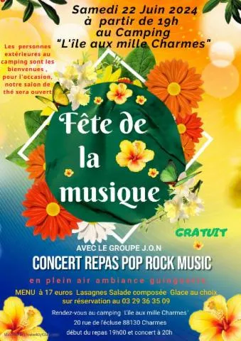Image qui illustre: Repas Concert Pop Rock Music Fête De La Musique