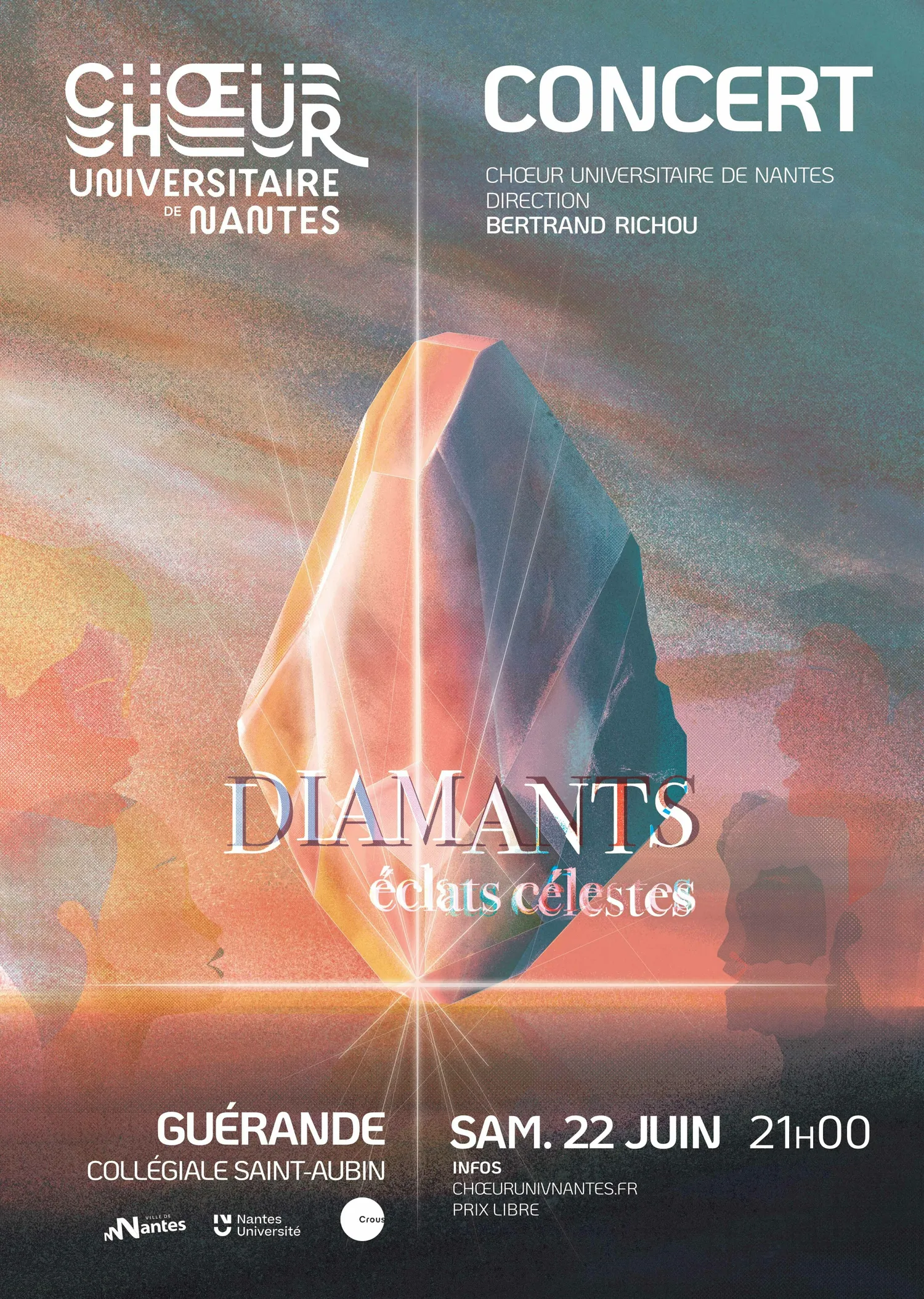 Image qui illustre: Concert Diamants Eclats Célestes - Choeurs universitaire de Nantes à Guérande - 0