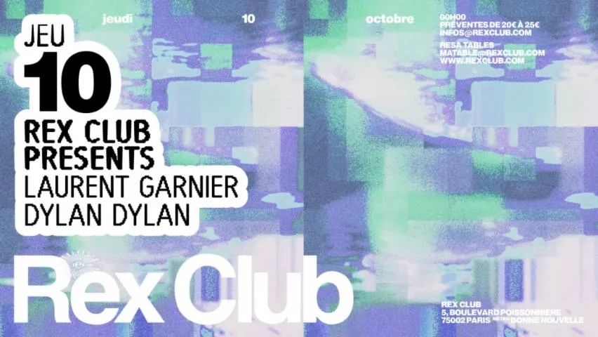 Image qui illustre: Rex Club Presents: Laurent Garnier, Dylan Dylan