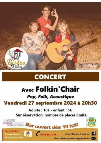 Image qui illustre: Concert - Folkin’chair