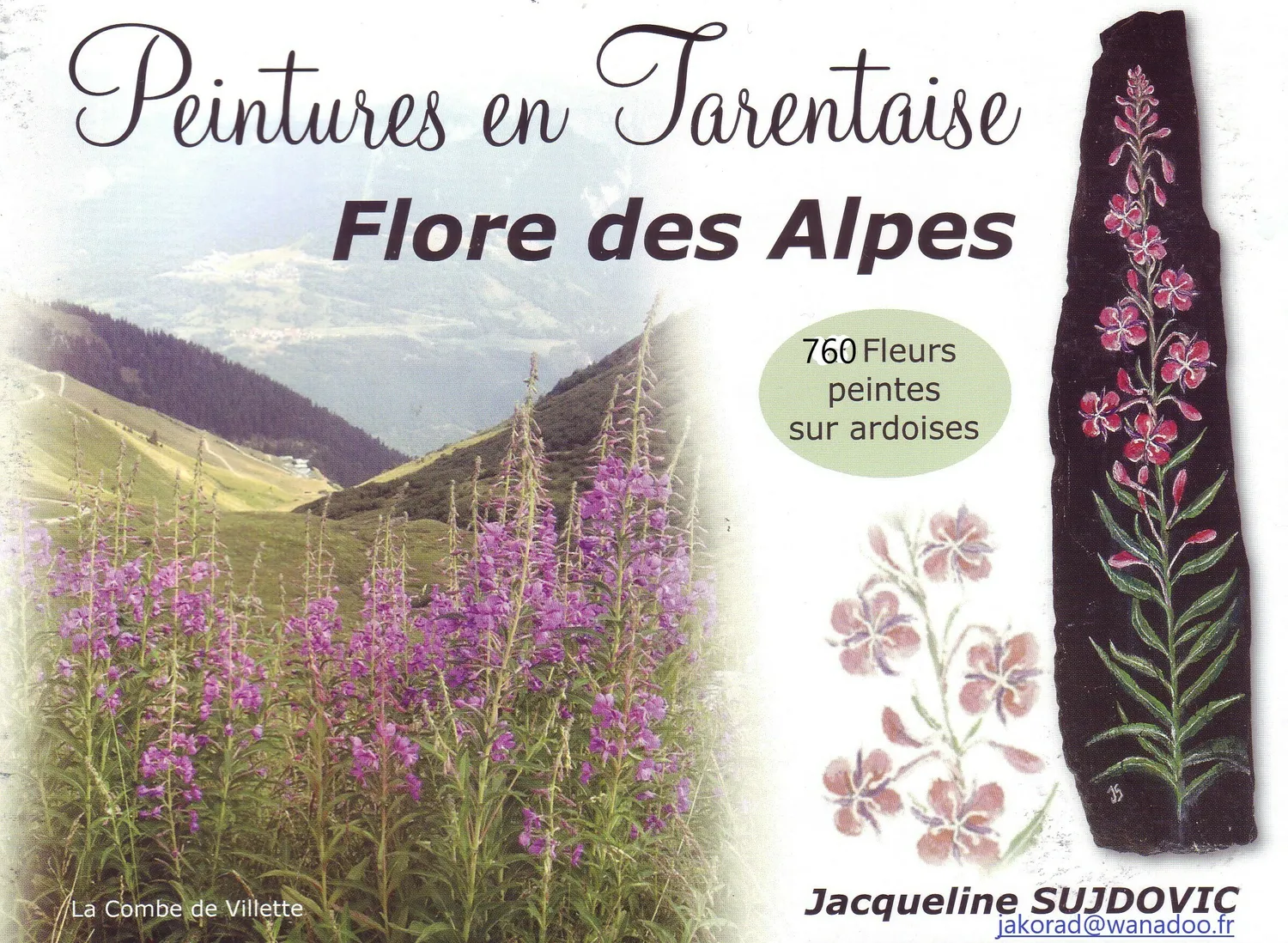 Image qui illustre: Exposition fleurs des Alpes peintes sur ardoises à Aime-la-Plagne - 0