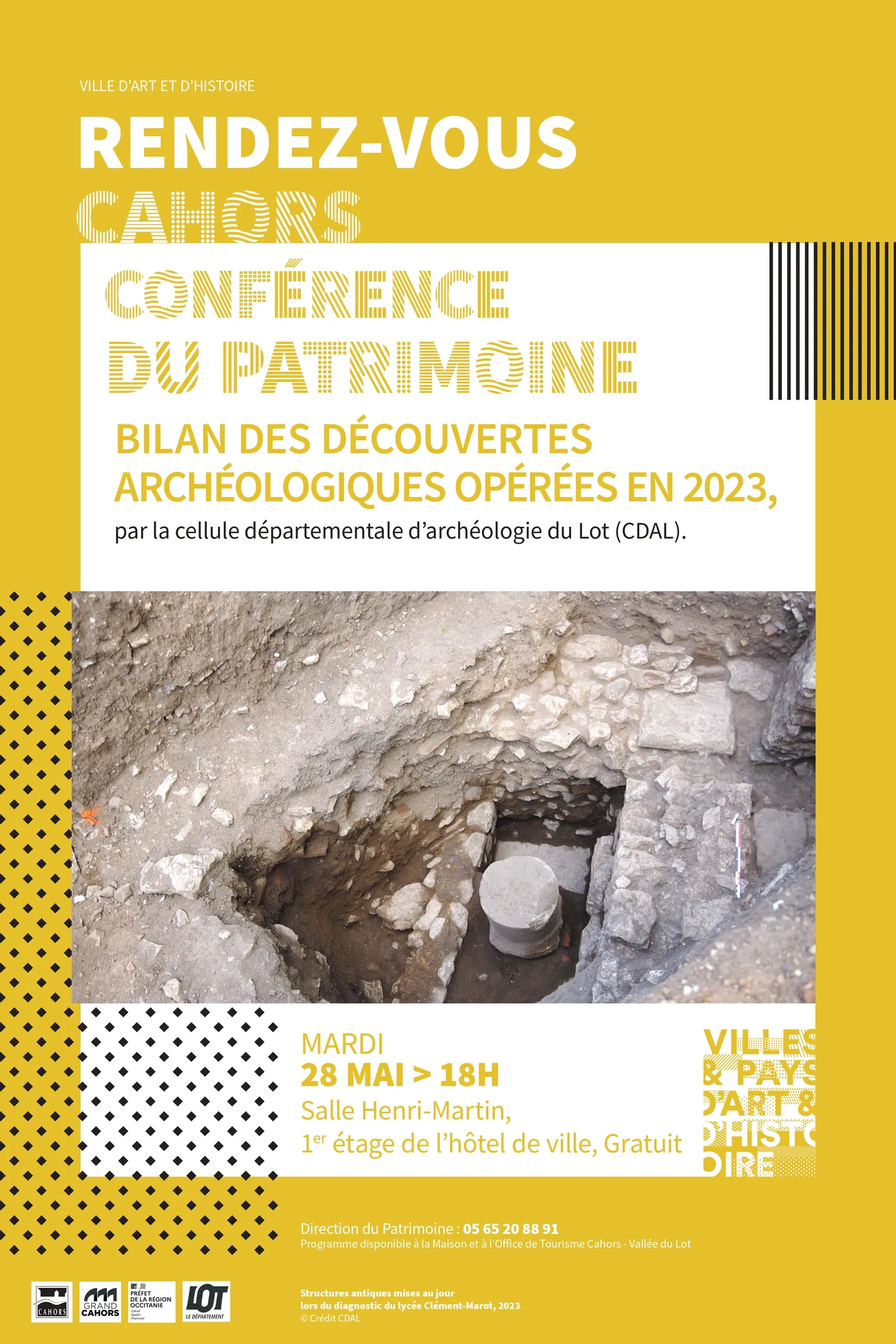 Image qui illustre: Conférence Du Patrimoine "bilan Des Découvertes Archéologiques Opérées En 2023" à Cahors - 0