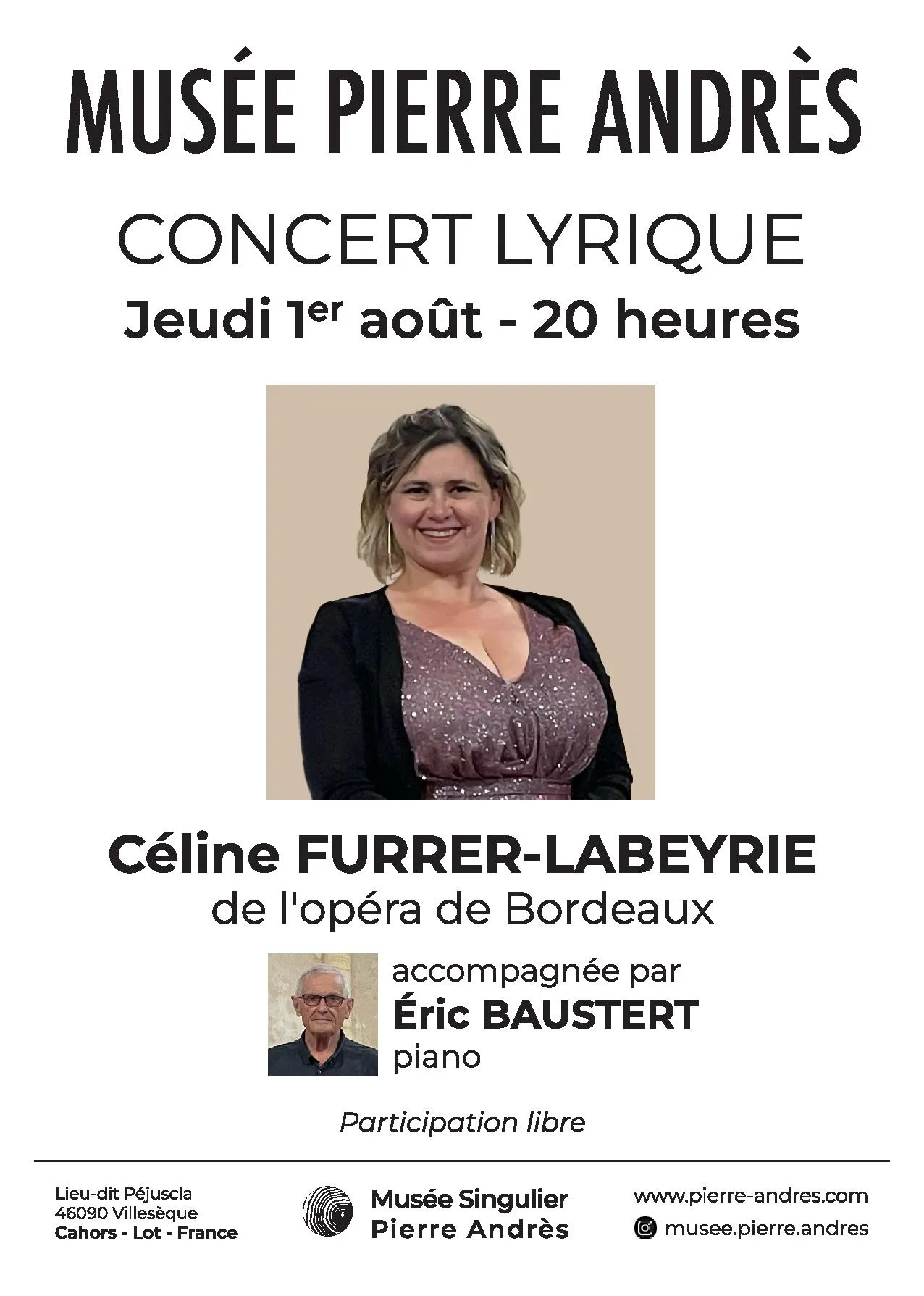 Image qui illustre: Inauguration De La Saison Au Musée Pierre Andrès: Concert Lyrique à Villesèque - 0