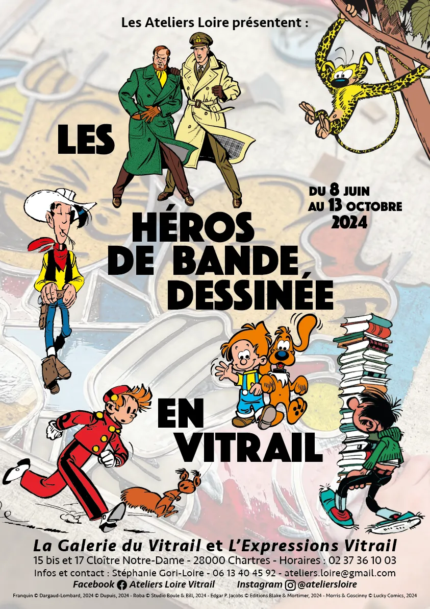 Image qui illustre: Exposition : "les Héros De La Bande Dessinée En Vitrail" à Chartres - 0