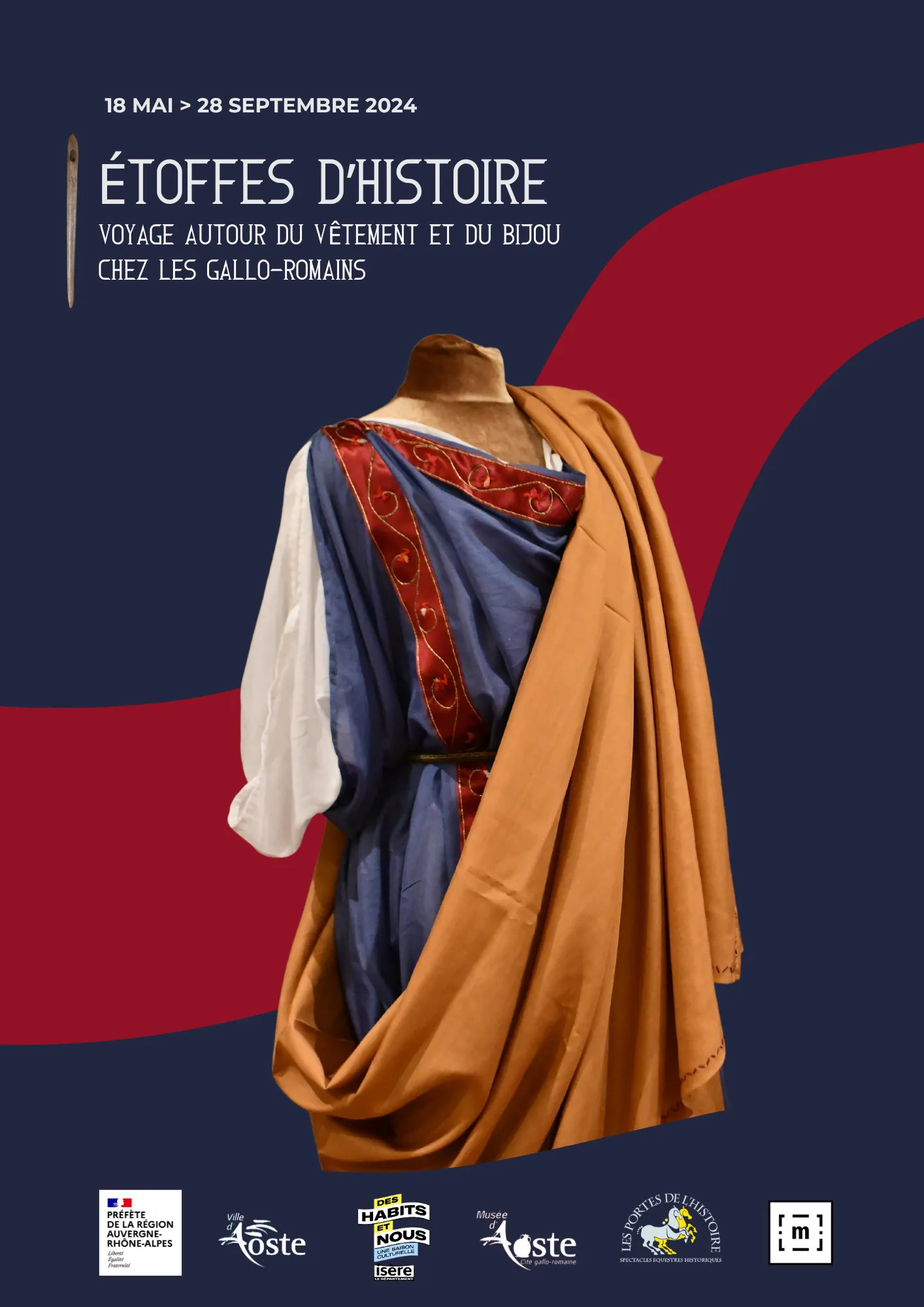 Image qui illustre: Exposition temporaire  Etoffes d’histoire : voyage autour du vêtement et du bijou chez les Gallo-Romains à Aoste - 0
