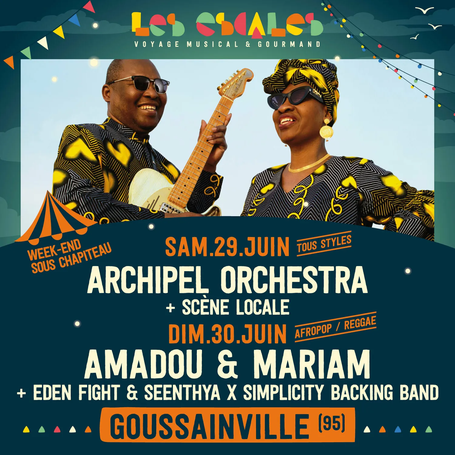 Image qui illustre: Amadou & Mariam + Eden Fight & Seenthya x Simplicity Band à Goussainville - 0