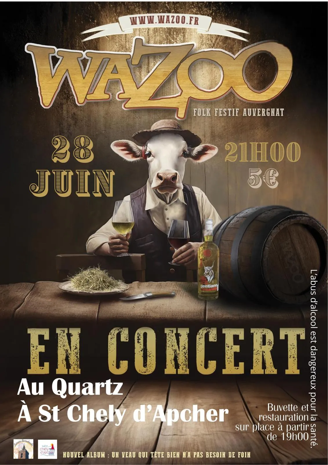 Image qui illustre: Concert Folk Festif Auvergnat -&nbsp;wazoo à Saint-Chély-d'Apcher - 1