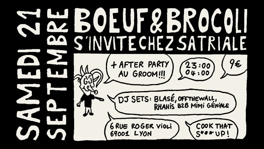 Image qui illustre: Boeuf & Brocoli x Satriale AFTER PARTY @Groom à Lyon - 0