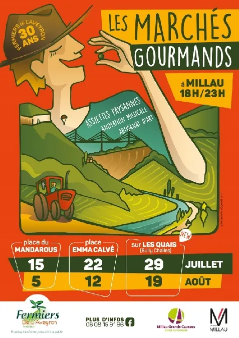 Image qui illustre: Marchés Gourmands / Nocturnes Des Fermiers De L'aveyron De Millau à Millau - 0