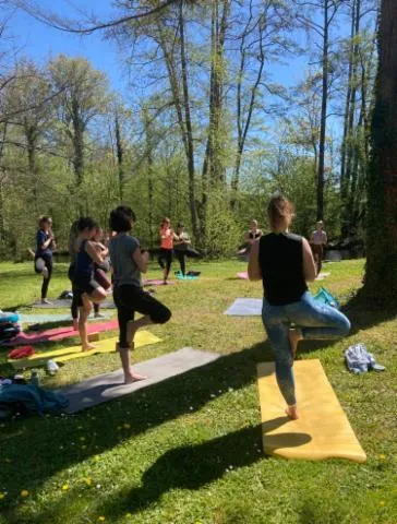 Image qui illustre: Yoga matinal à Biscarrosse-Lac