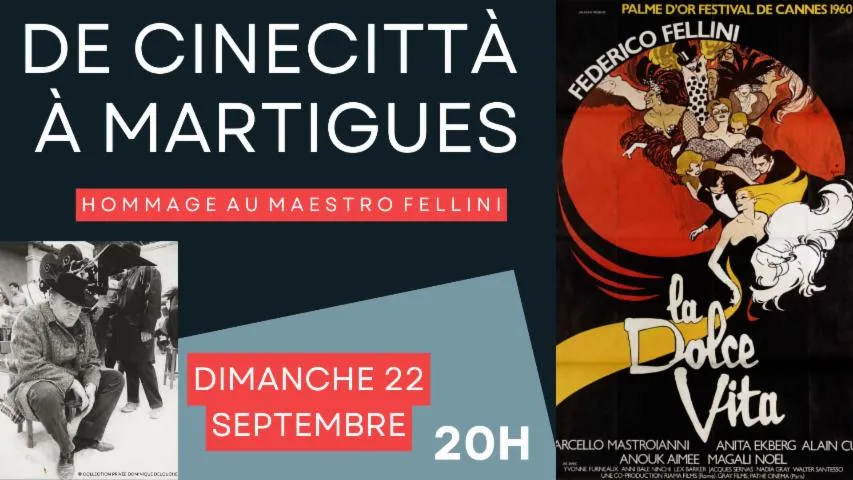 Image qui illustre: De Cinecittà à Martigues - Hommage au maestro Fellini - La Dolce Vita