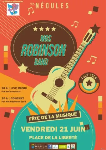 Image qui illustre: Music live & Mrs Robinson band