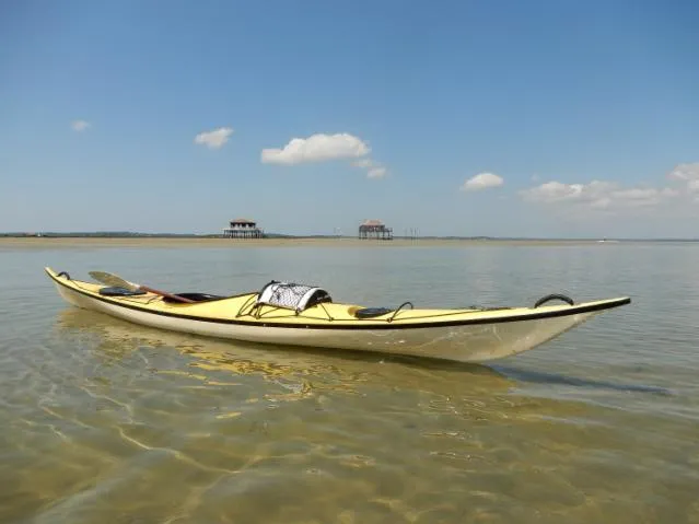 Image qui illustre: Kayak de mer à l'île aux oiseaux ou à la dune du Pilat