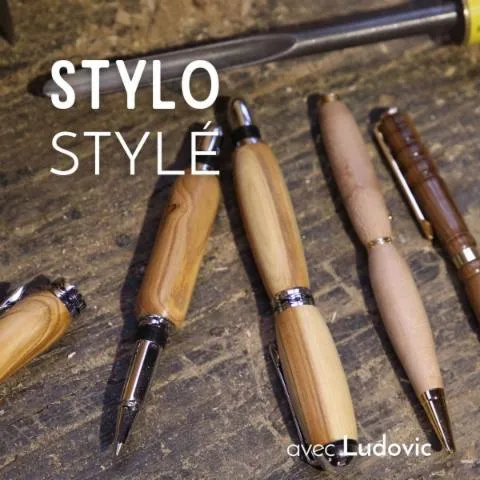 Image qui illustre: Créez votre stylo en bois tourné