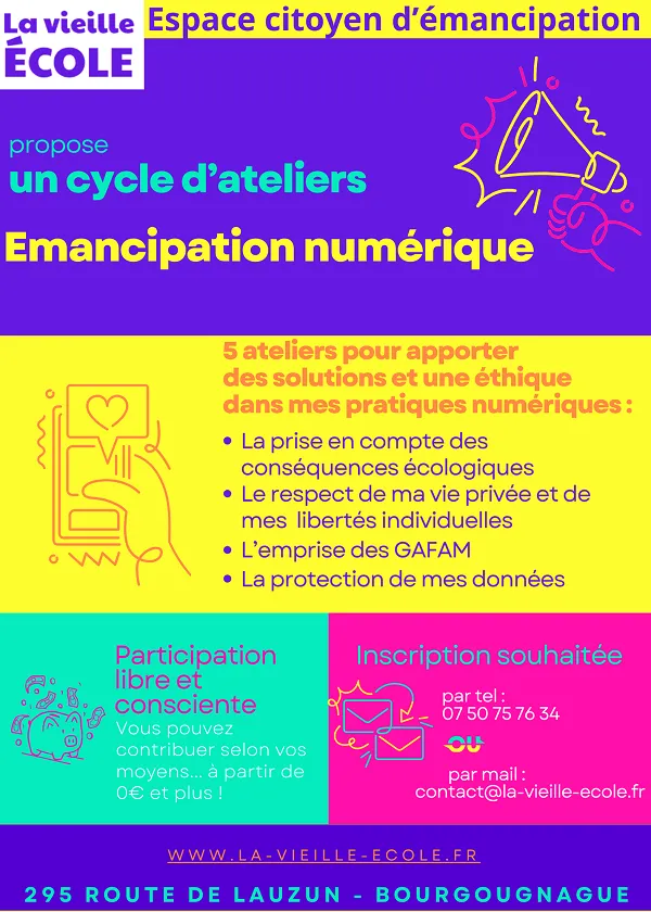 Image qui illustre: Cycle D'ateliers Émancipation Numérique - Comment Équiper Mon Ordinateur à Bourgougnague - 0