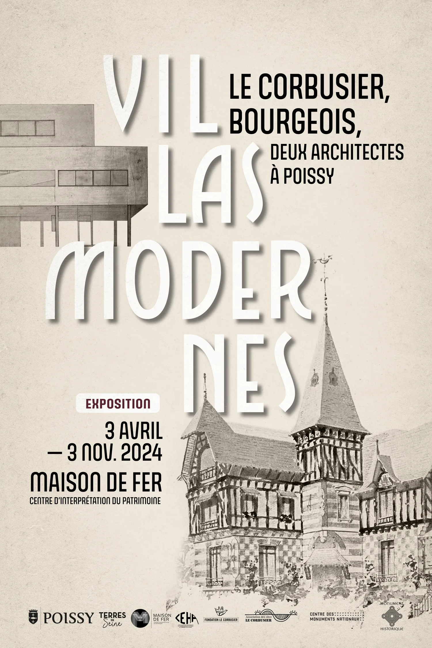 Image qui illustre: Visite guidée de l'exposition Villas Modernes : Le Corbusier, Bourgeois, Deux architectes à Poissy à Poissy - 0