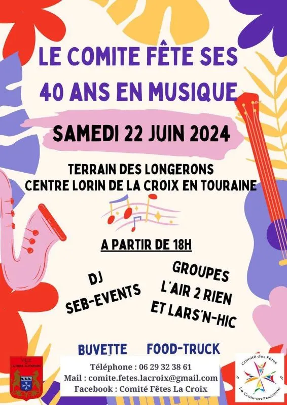 Image qui illustre: Le Comité Fête Ses 40 Ans En Musique à La Croix-en-Touraine - 0